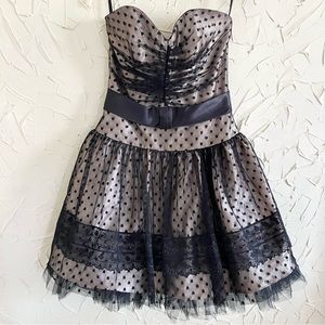 Jessica McClintock for Gunne Sax Vintage Y2K Prom Mini Drop Waist Dress